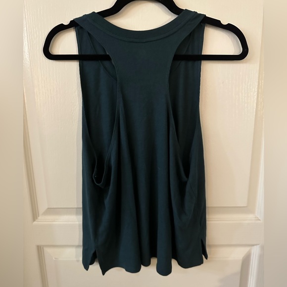 Zella Turquoise Ribbed Racerback Tank | Size XL - Picture 2 of 3